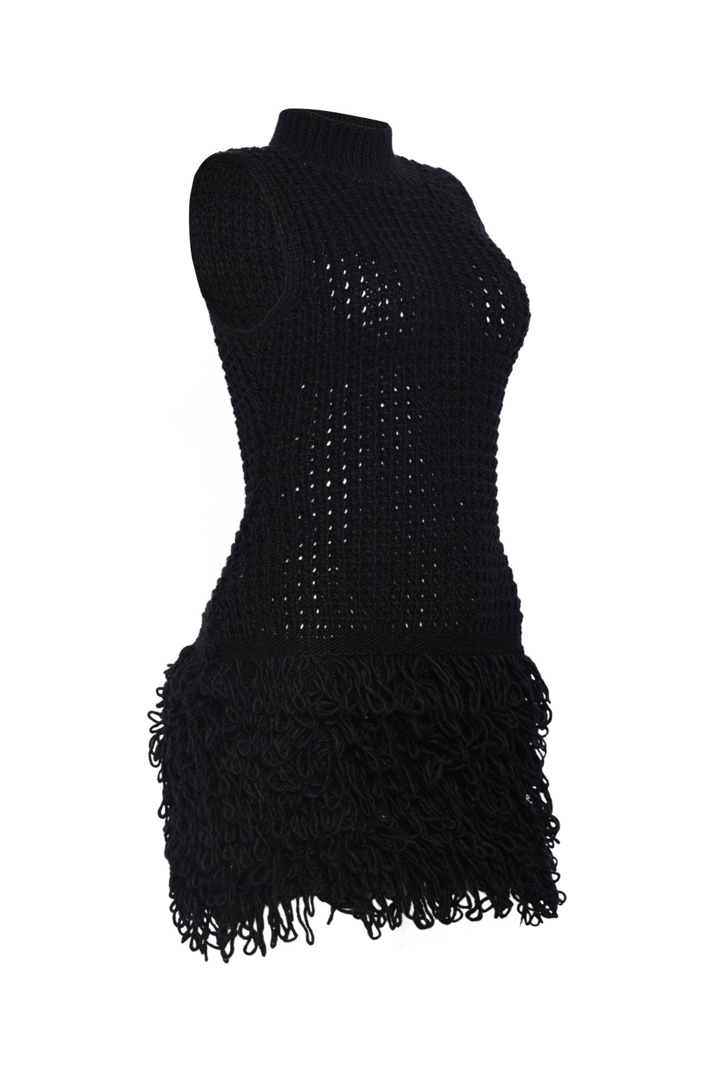 [SELECT]Tassel skirt detailed tank mini dress