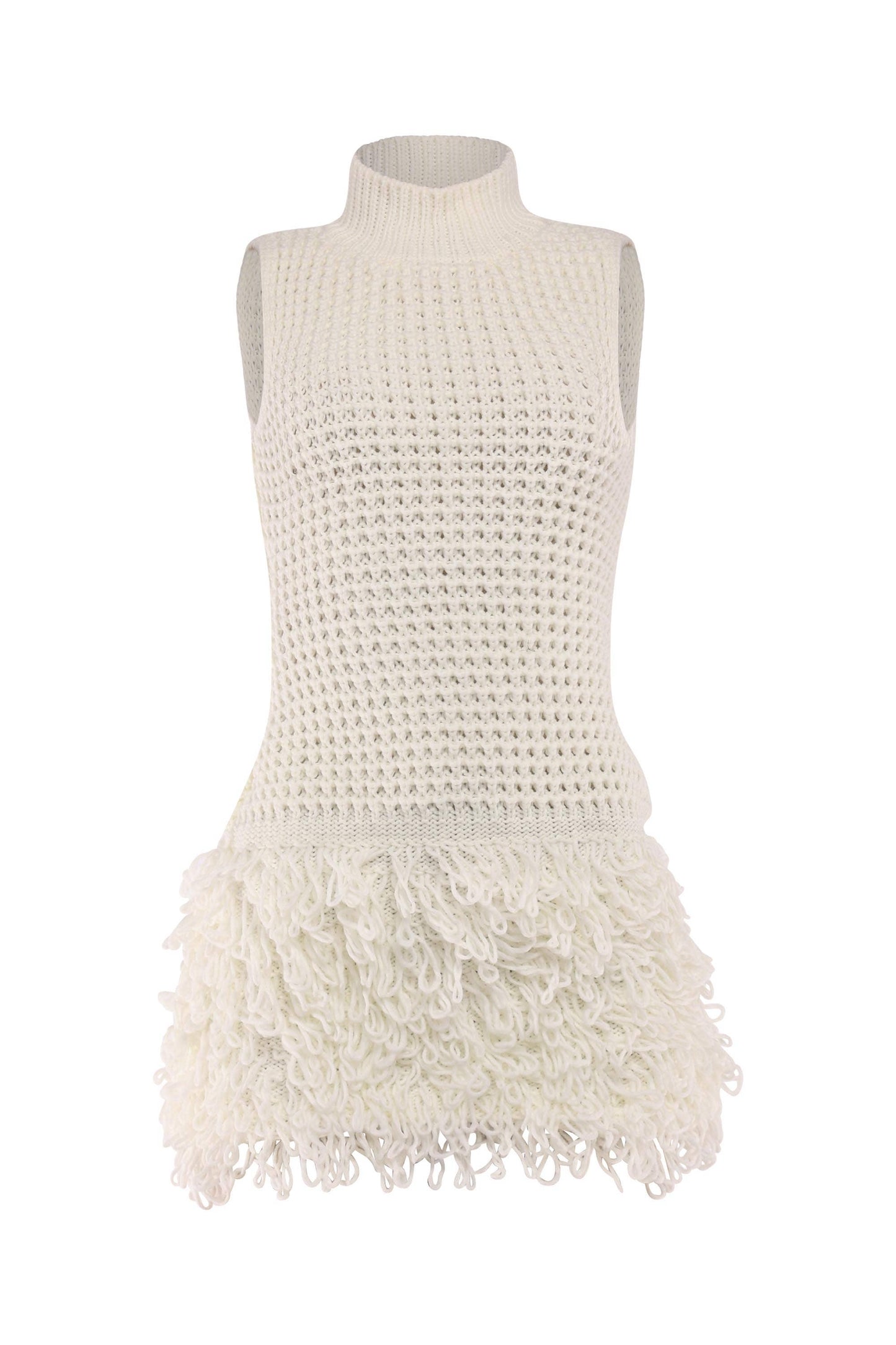 [SELECT]Tassel skirt detailed tank mini dress