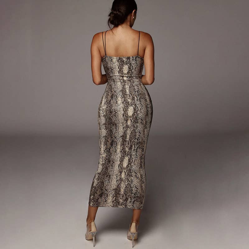 Halter Sleeveless V-Neck Fashion Sexy Dresses